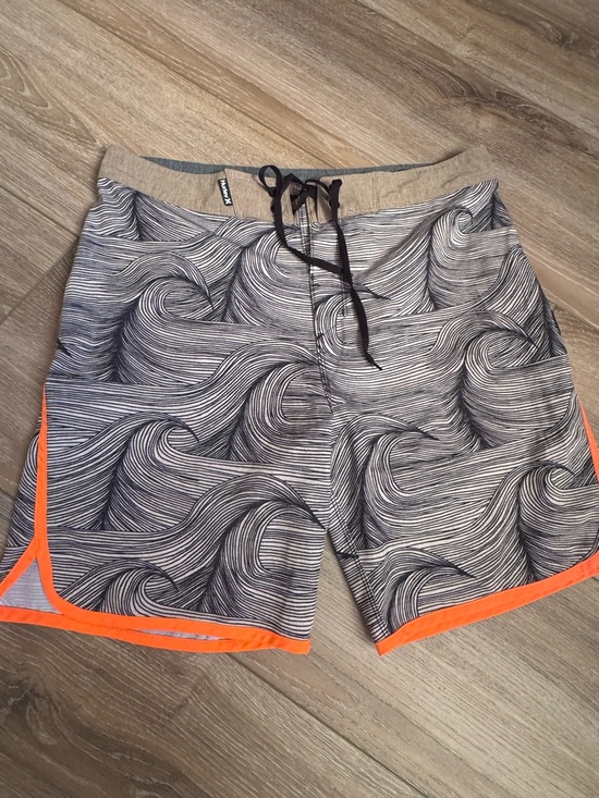 Hurley Other - Men's Hurley phantom Wave Print Swim Trunks with Orange Trim size 31